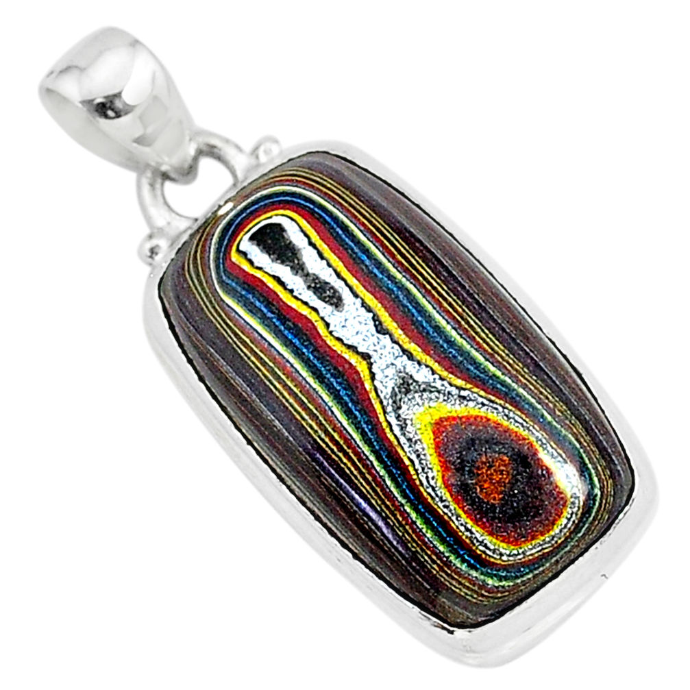 10.62cts fordite detroit agate 925 sterling silver handmade pendant r92722