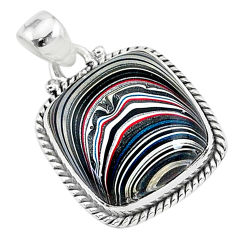 Clearance Sale- 10.65cts fordite detroit agate 925 sterling silver handmade pendant r92723