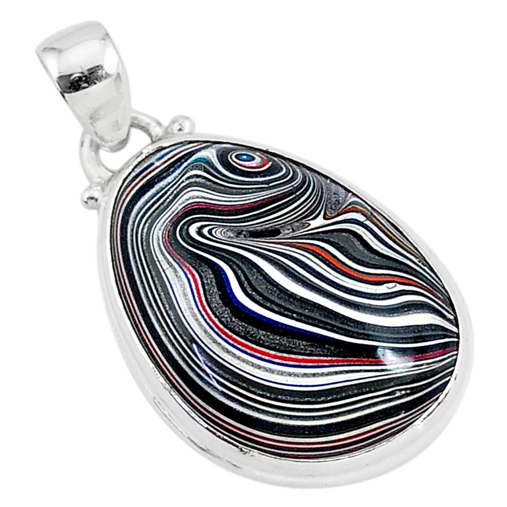 10.02cts fordite detroit agate 925 sterling silver handmade pendant r92725