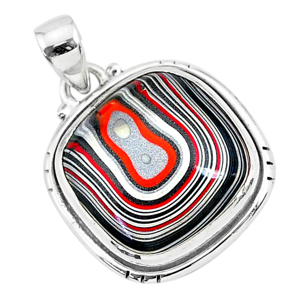 10.65cts fordite detroit agate 925 sterling silver handmade pendant r92727