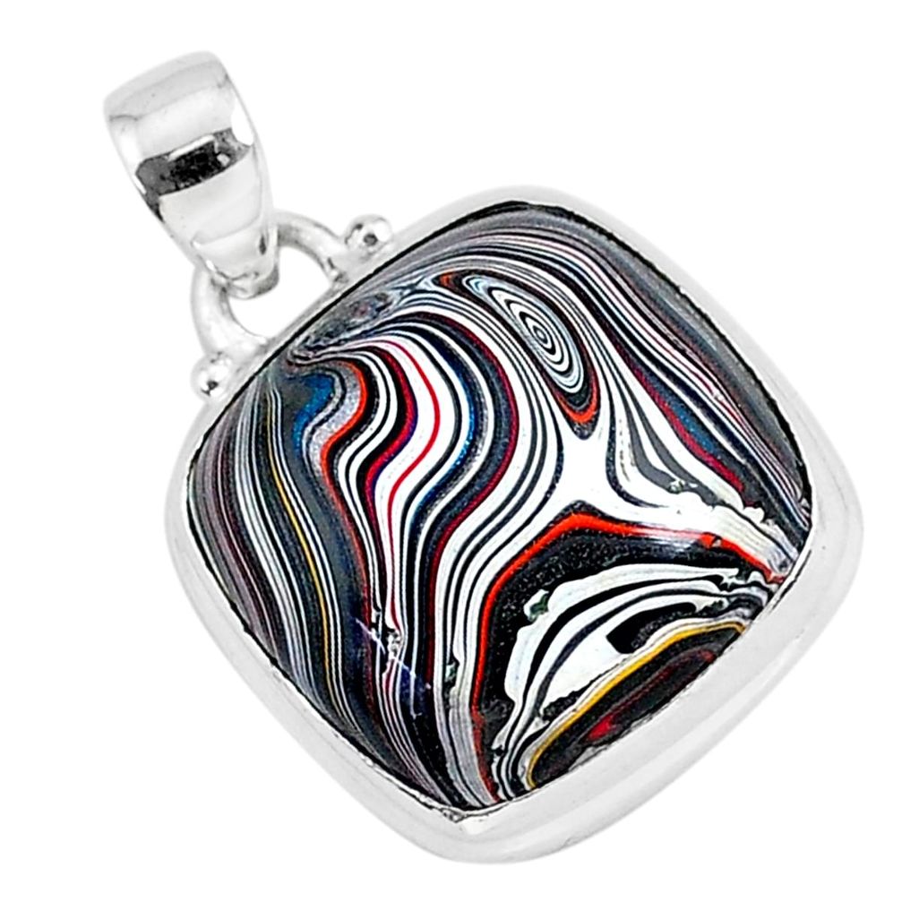 11.17cts fordite detroit agate 925 sterling silver handmade pendant r92731