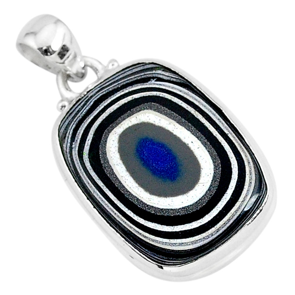 9.65cts fordite detroit agate 925 sterling silver handmade pendant r92737