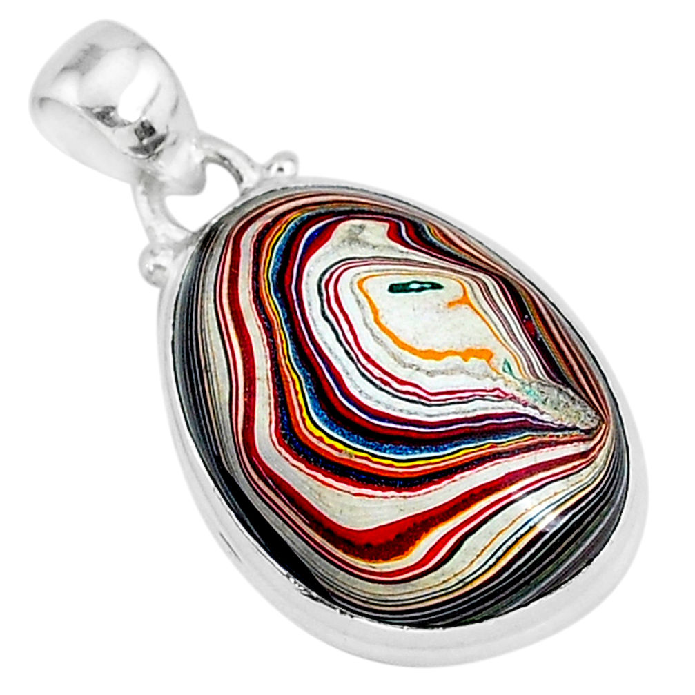 11.20cts fordite detroit agate 925 sterling silver handmade pendant r92745