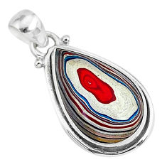 10.65cts fordite detroit agate 925 sterling silver handmade pendant r92749