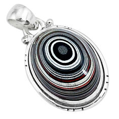 Clearance Sale- 10.65cts fordite detroit agate 925 sterling silver handmade pendant r92751