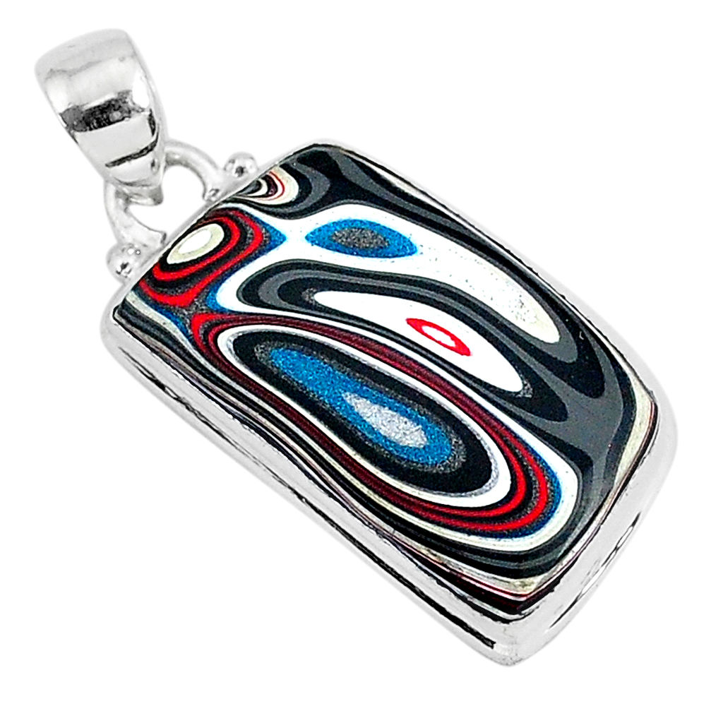 8.70cts fordite detroit agate 925 sterling silver handmade pendant r92761