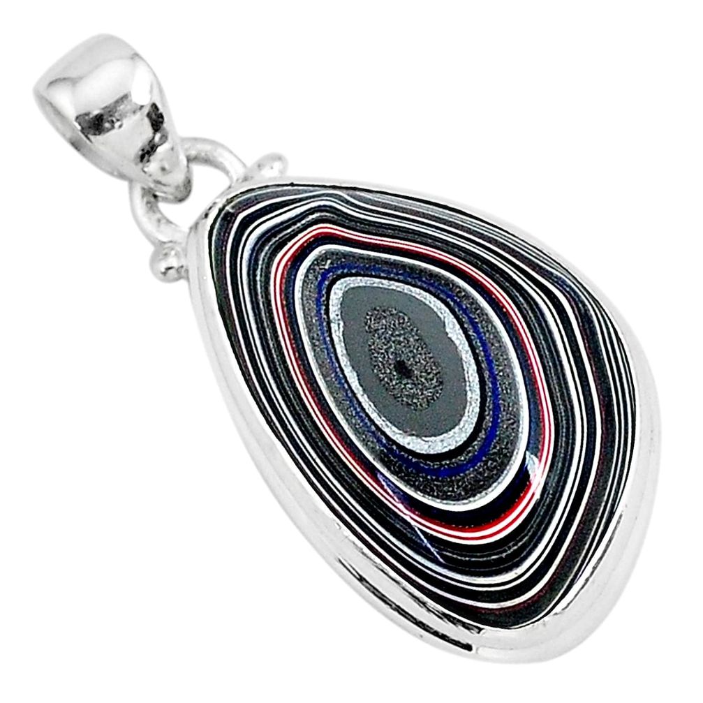 10.65cts fordite detroit agate 925 sterling silver handmade pendant r92762