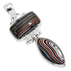 Clearance Sale- 8.26cts fordite detroit agate 925 sterling silver handmade pendant r92872