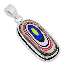 7.97cts fordite detroit agate baguette sterling silver pendant jewelry n30308