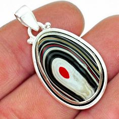 8.47cts fordite detroit agate fancy 925 sterling silver pendant jewelry y17909