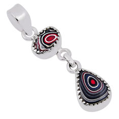 5.57cts fordite detroit agate oval 925 sterling silver pendant jewelry n31317