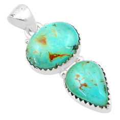 10.08cts green arizona mohave turquoise 925 sterling silver pendant u39611