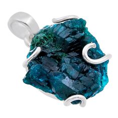 18.30cts green chrome diopside rough 925 sterling silver pendant jewelry n53244