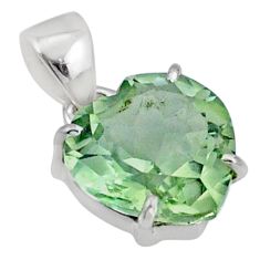8.70cts heart natural green amethyst 925 sterling silver pendant jewelry u1189