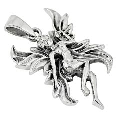 Clearance Sale- Indonesian bali style solid 925 silver angel wings fairy pendant p3502