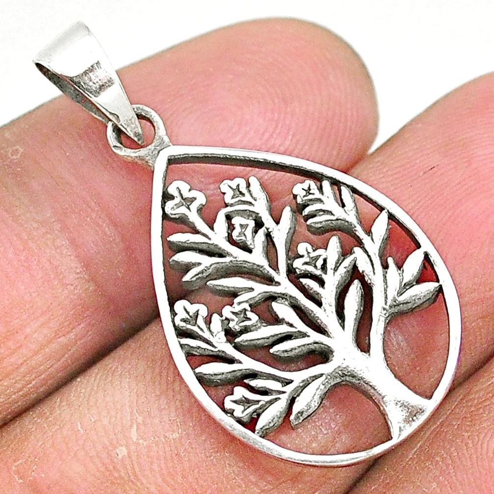 4.48gms indonesian bali style solid 925 silver tree of life pendant t6300