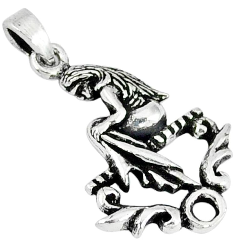 Indonesian bali style solid 925 sterling silver angel pendant jewelry p3653