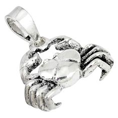 Clearance Sale- 2.45gms indonesian bali style solid 925 sterling silver crab pendant p4271