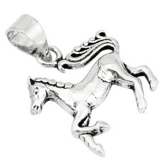 Clearance Sale- 5.39gms indonesian bali style solid 925 sterling silver horse pendant p4304