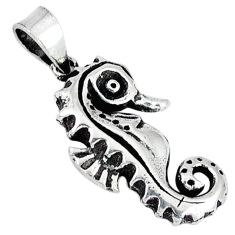Indonesian bali style solid 925 sterling silver seahorse pendant p3491