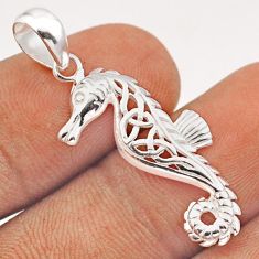 2.48gms indonesian bali style solid 925 sterling silver seahorse pendant u13678