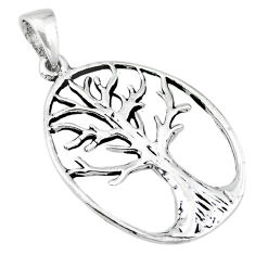 Indonesian bali style solid 925 sterling silver tree of life pendant c26139