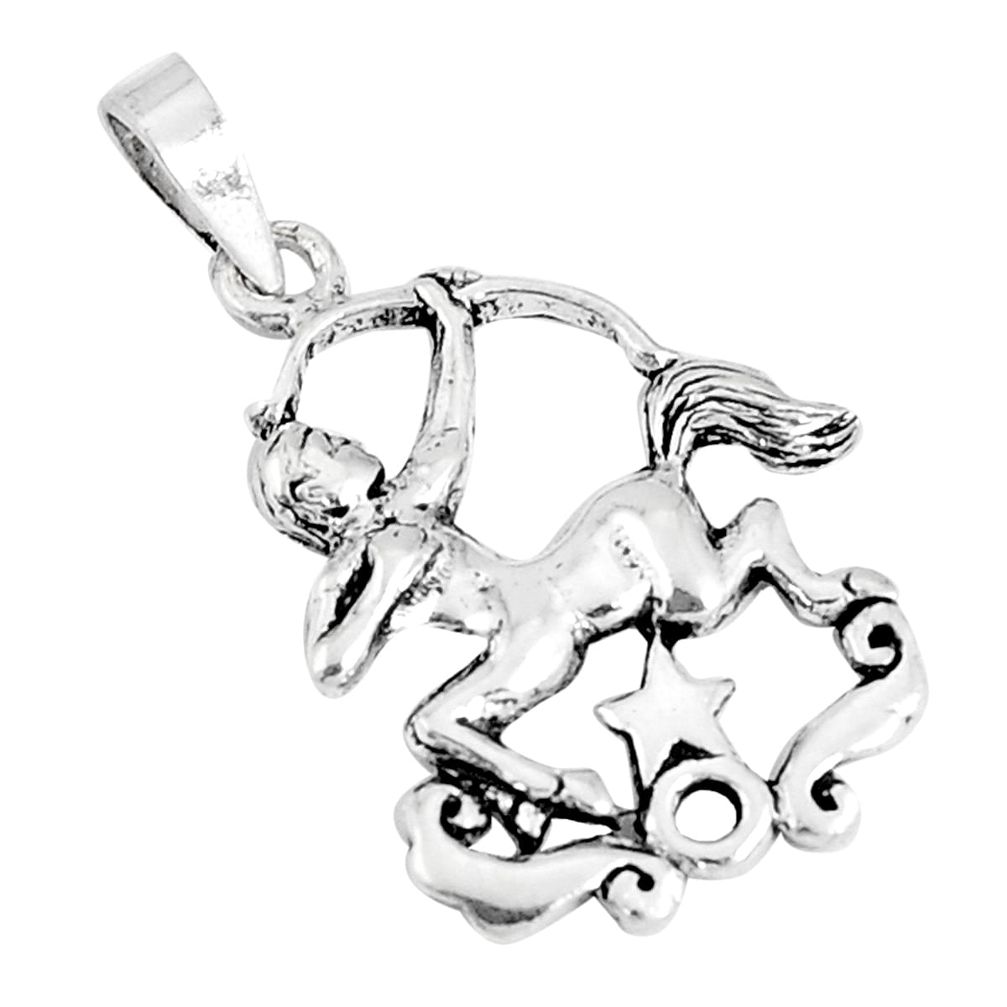 2.69gms indonesian bali style solid 925 sterling silver unicorn pendant c20356