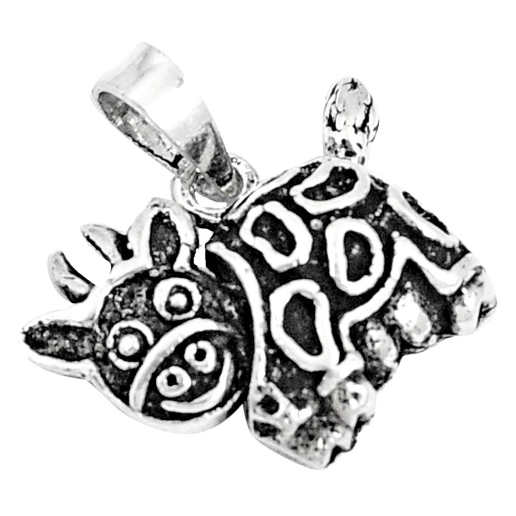 5.26gms indonesian bali style solid 925 sterling silver yak pendant c25887