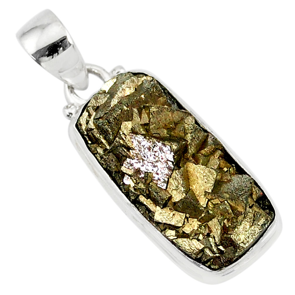 9.72cts marcasite pyrite druzy 925 sterling silver handmade pendant r85857