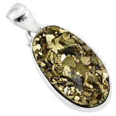 16.20cts marcasite pyrite druzy 925 sterling silver handmade pendant r85872