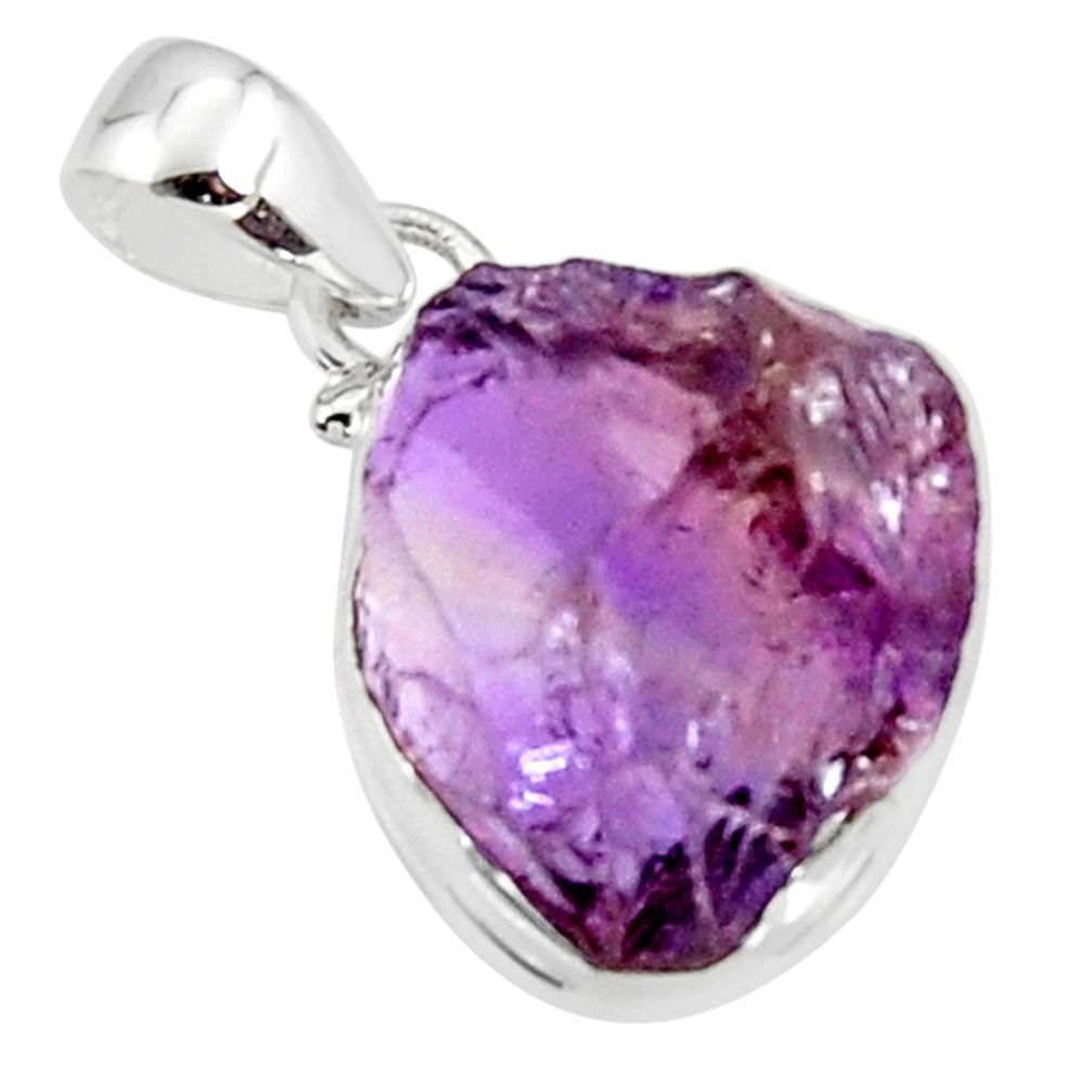 17.22cts multi color ametrine rough 925 sterling silver pendant jewelry r51147