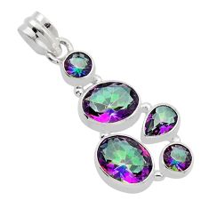 8.69cts multi color rainbow topaz 925 sterling silver pendant jewelry y87408