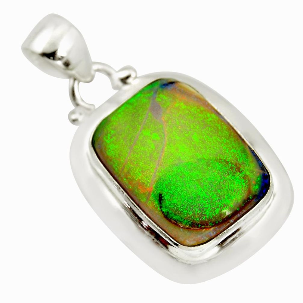 9.99cts multi color sterling opal 925 sterling silver pendant jewelry r25235
