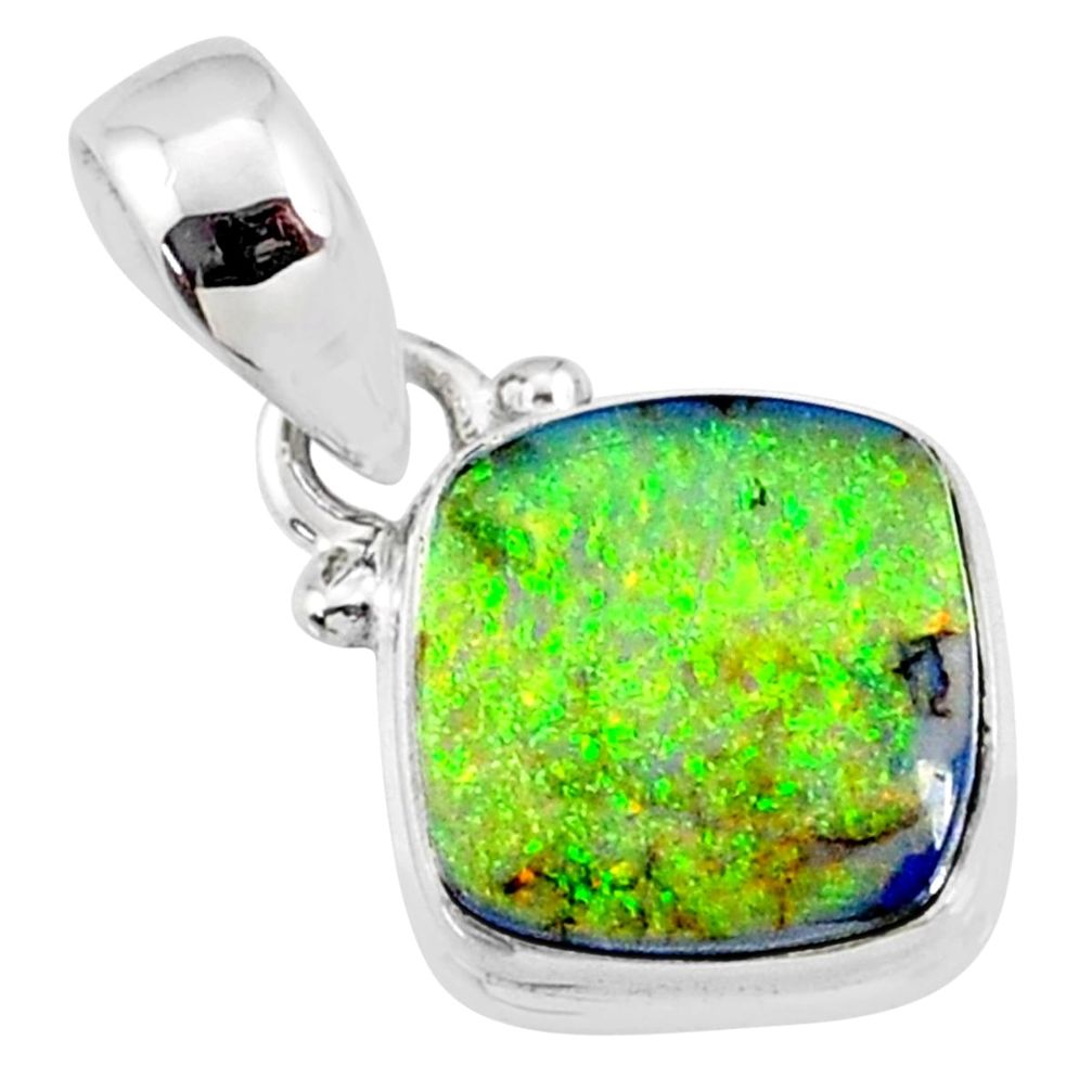 3.60cts multi color sterling opal 925 sterling silver pendant jewelry r64322