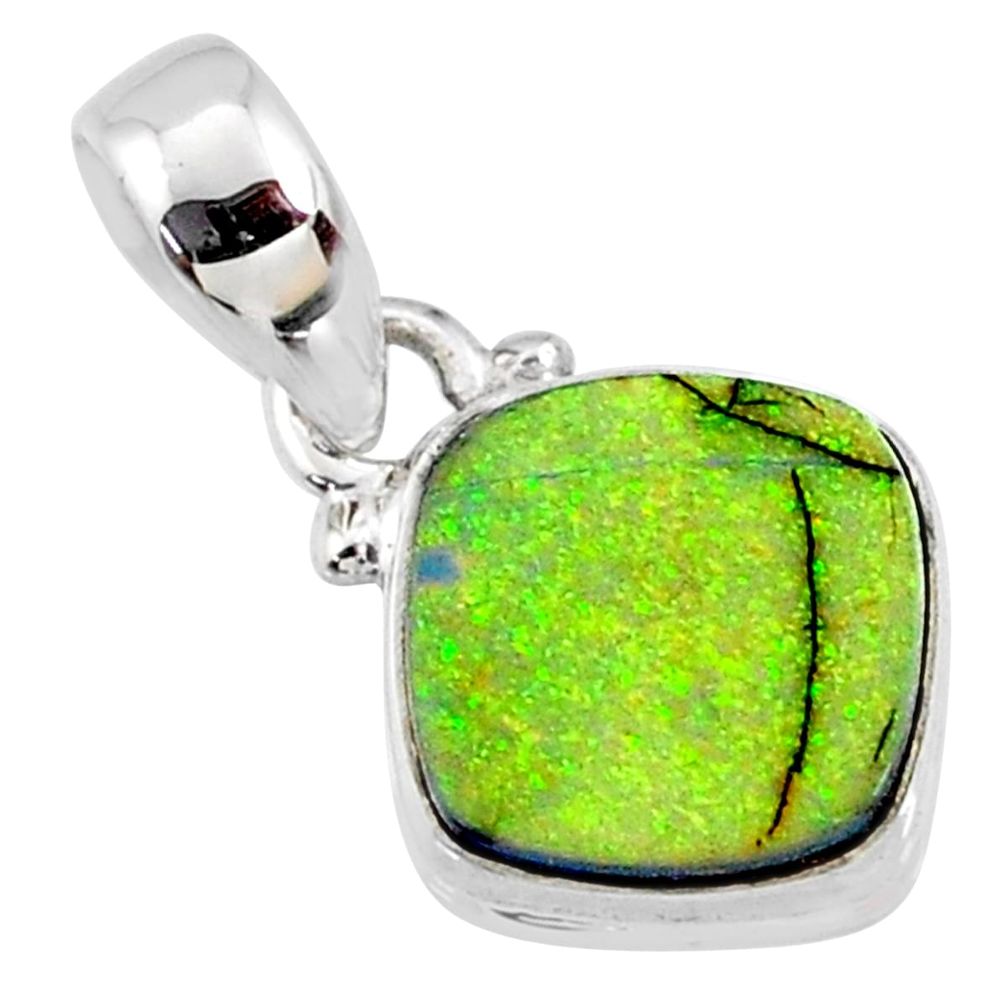 3.57cts multi color sterling opal 925 sterling silver pendant jewelry r64334