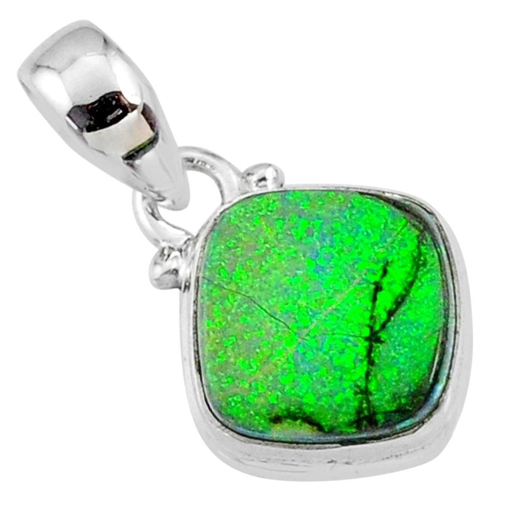 3.54cts multi color sterling opal 925 sterling silver pendant jewelry r64337