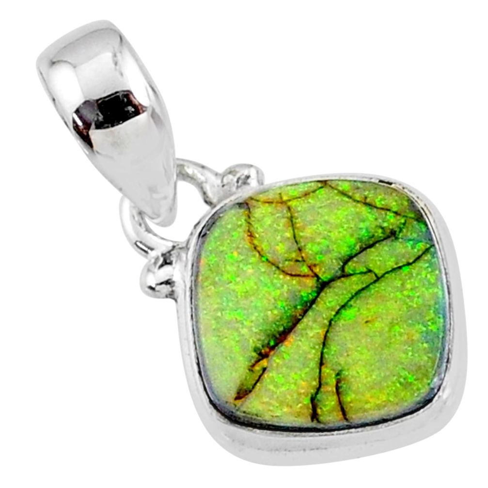 3.63cts multi color sterling opal 925 sterling silver pendant jewelry r64340