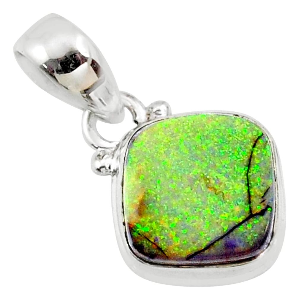 3.60cts multi color sterling opal 925 sterling silver pendant jewelry r64342
