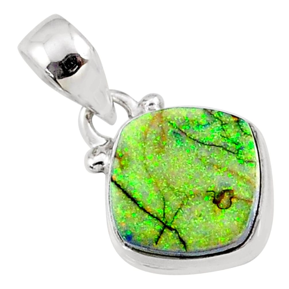 3.97cts multi color sterling opal 925 sterling silver pendant jewelry r64347