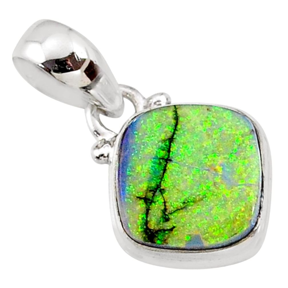 3.98cts multi color sterling opal 925 sterling silver pendant jewelry r64349