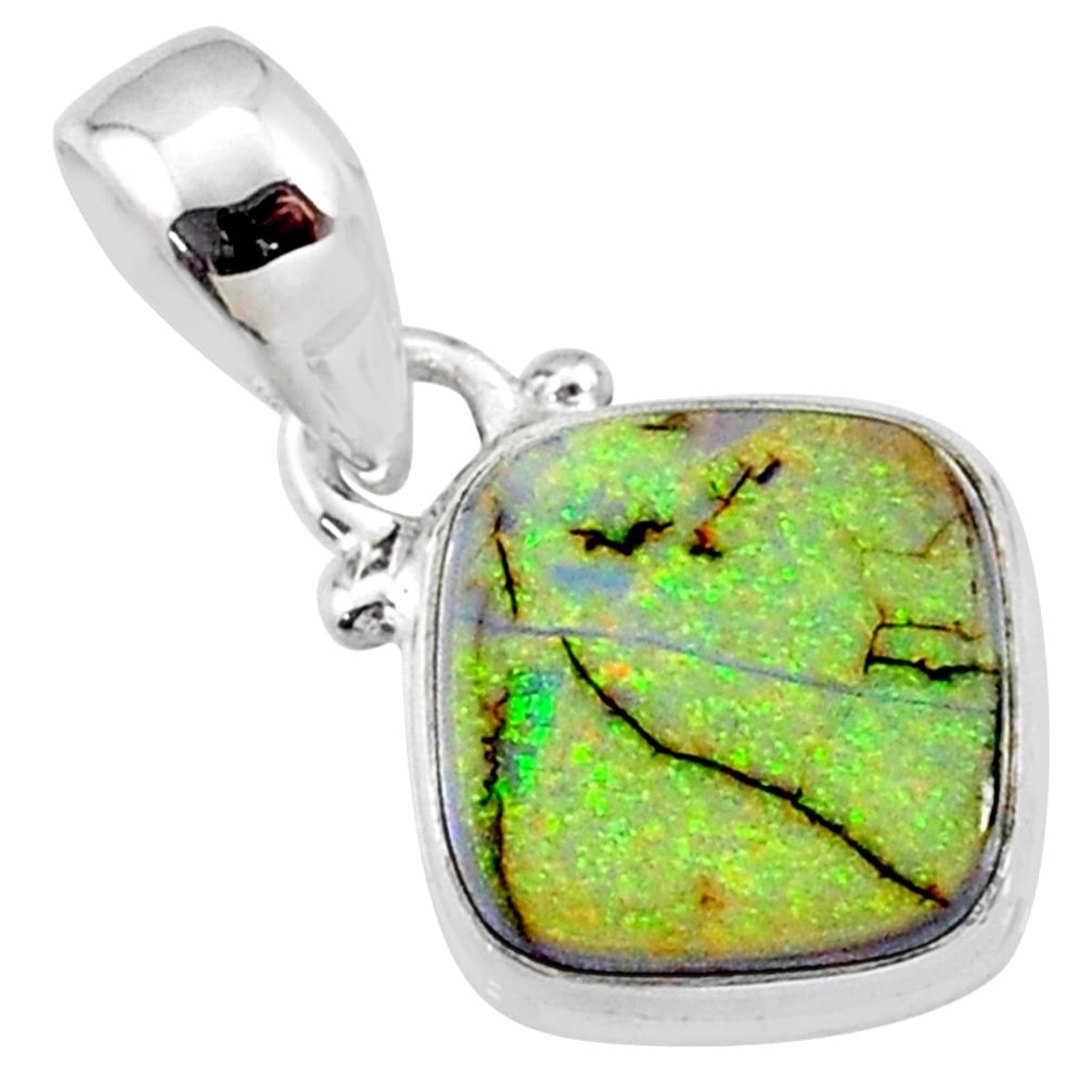 3.97cts multi color sterling opal 925 sterling silver pendant jewelry r64350