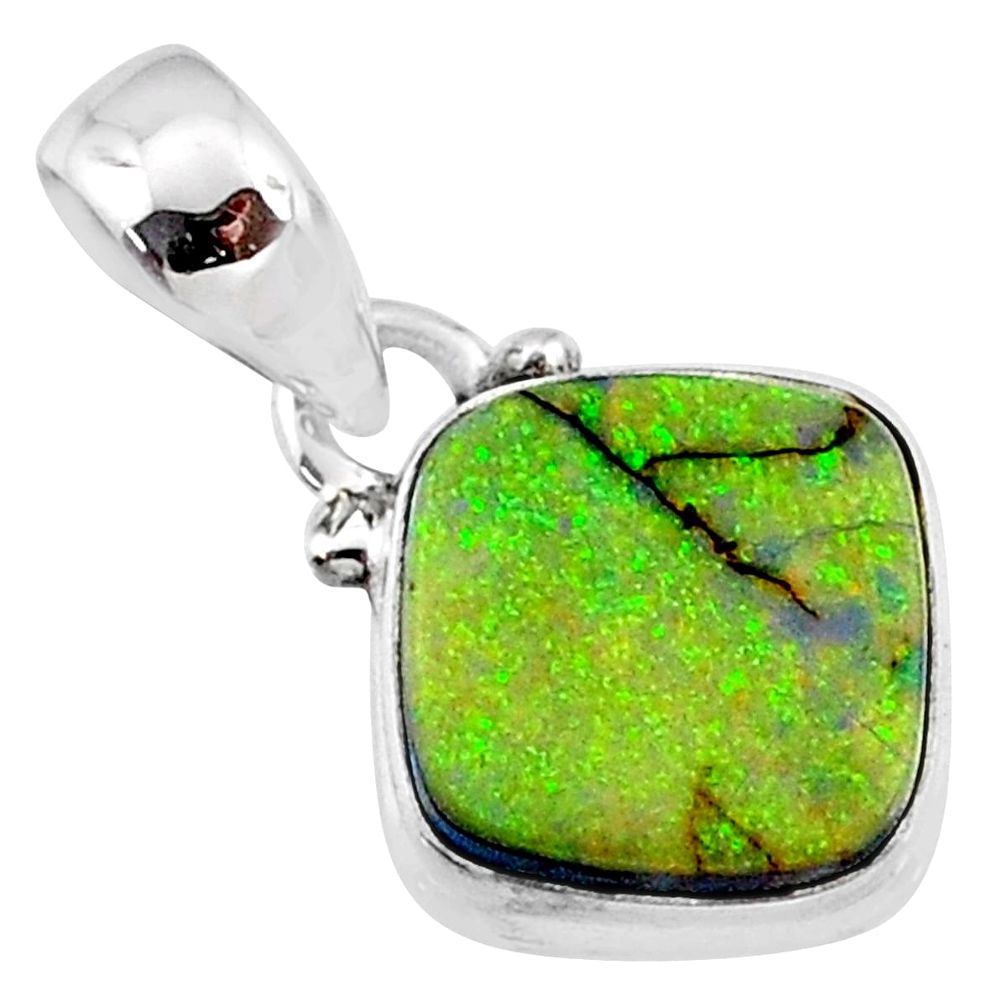 3.87cts multi color sterling opal 925 sterling silver pendant jewelry r64354