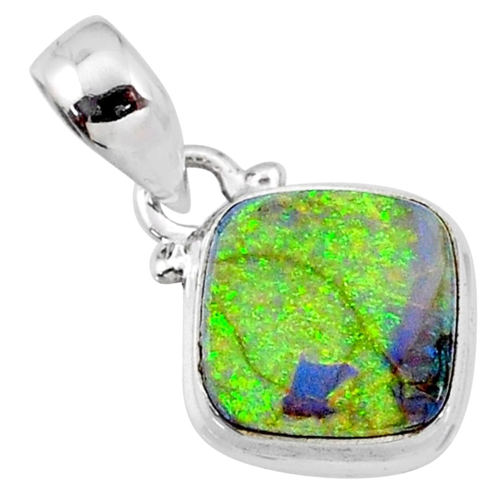 3.82cts multi color sterling opal 925 sterling silver pendant jewelry r64355