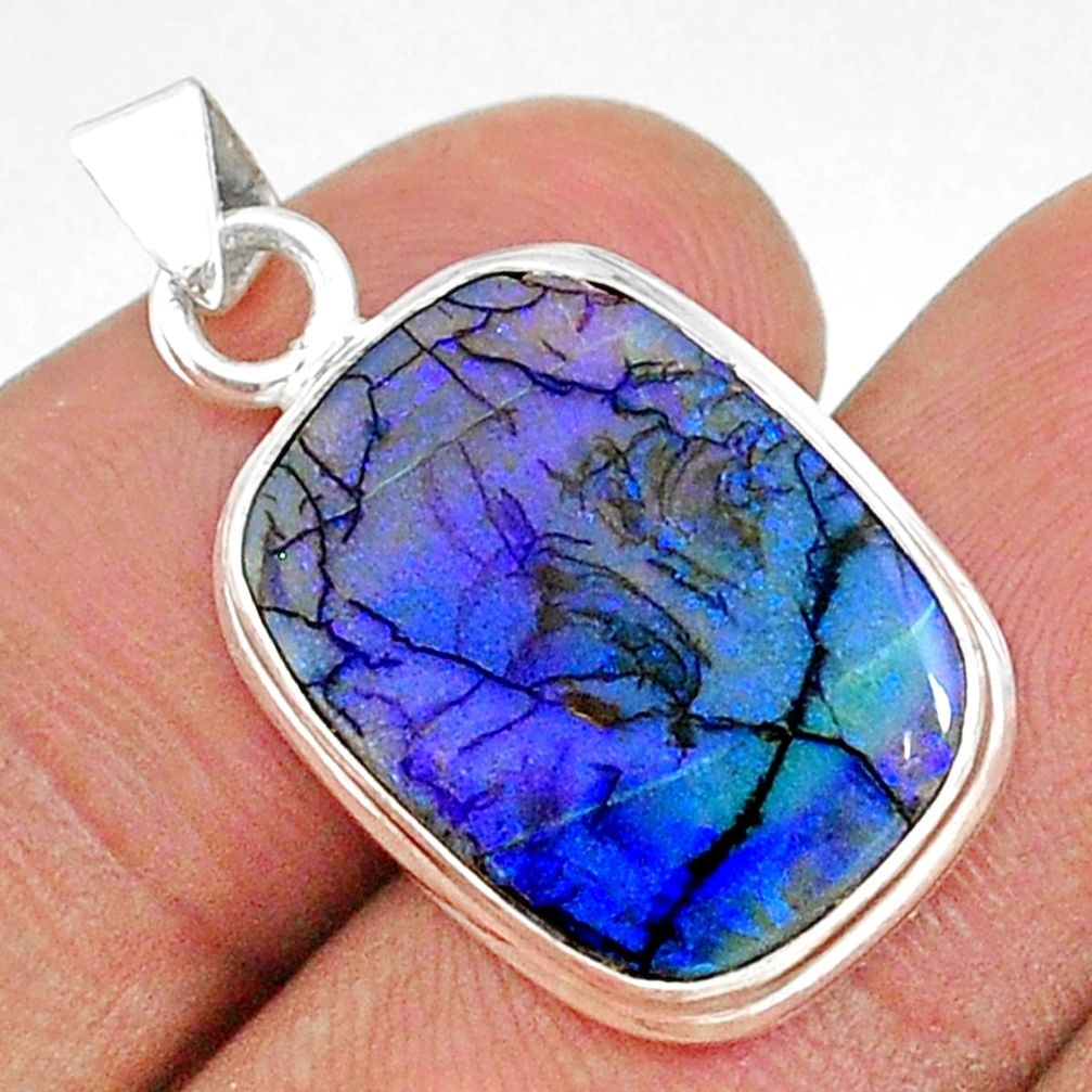 5.87cts multi color sterling opal 925 silver pendant jewelry t34567