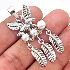 2.41cts southwestern style natural white pearl dreamcatcher pendant t62080