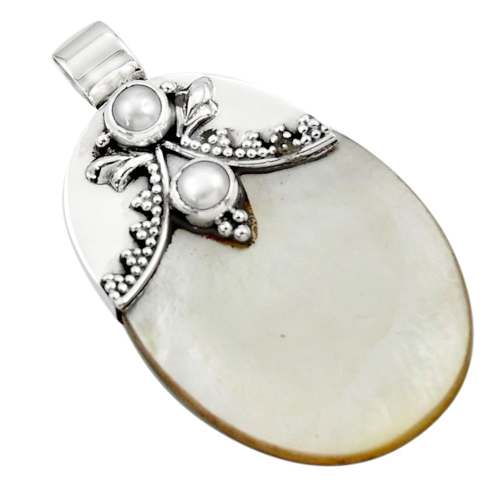  blister pearl pearl 925 sterling silver pendant jewelry d45537