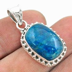 9.39cts natural blue apatite (madagascar) 925 sterling silver pendant t53241