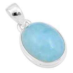 10.41cts natural blue aquamarine 925 sterling silver pendant jewelry u25704