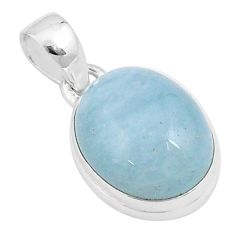 10.43cts natural blue aquamarine 925 sterling silver pendant jewelry u25713