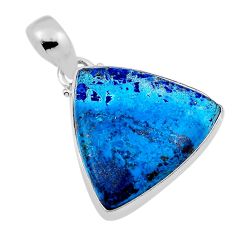 15.53cts natural blue chrysocolla 925 sterling silver pendant jewelry n31254